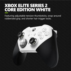 Xbox Elite Wireless Controller Series 2 - Core(White)- Works with Xbox consoles • Windows PC • iOS & Android